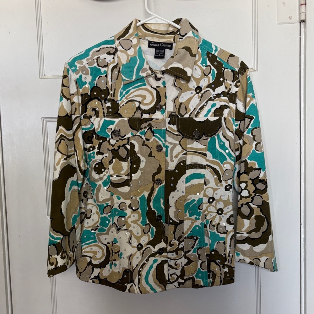 Gaudy Couture Colorful Women's Jacket Size L NWOT